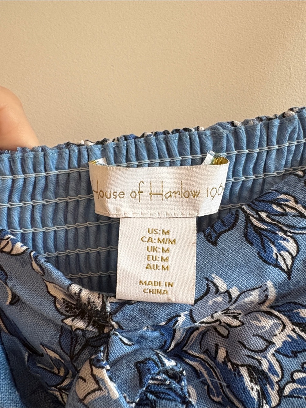 House of Harlow 1960 Blue Floral Maxi Dress with Spaghetti Straps - Picture 6 of 8